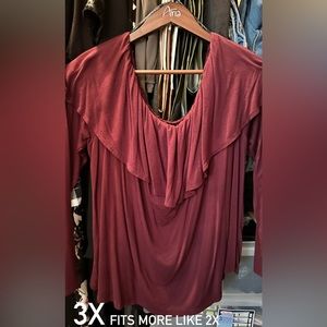 Forever 21 cold shoulder long sleeve shirt